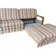 Canapé vintage en bois / canapé-lit / sofa