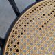Mid-Century Thonet Style Dining Chair / Black Bentwood & Cane Seat Vintage