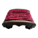 Red velvet footrest or prie-dieu