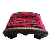 Red velvet footrest or prie-dieu