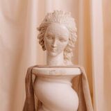 Glazed ceramic with the effigy of a woman by the sculptor Eugenio Pattarino