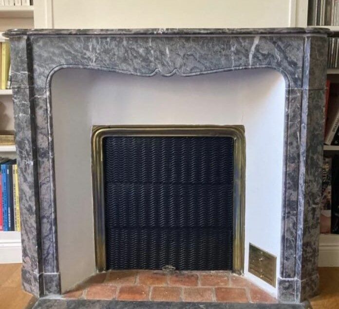 Pompadour marble fireplace 1860