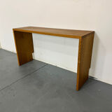 Magnifique banc d'entrée minimaliste en bois, de belle facture, années 1970