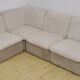 Mid-century 2-color corduroy modular sofa, 1970