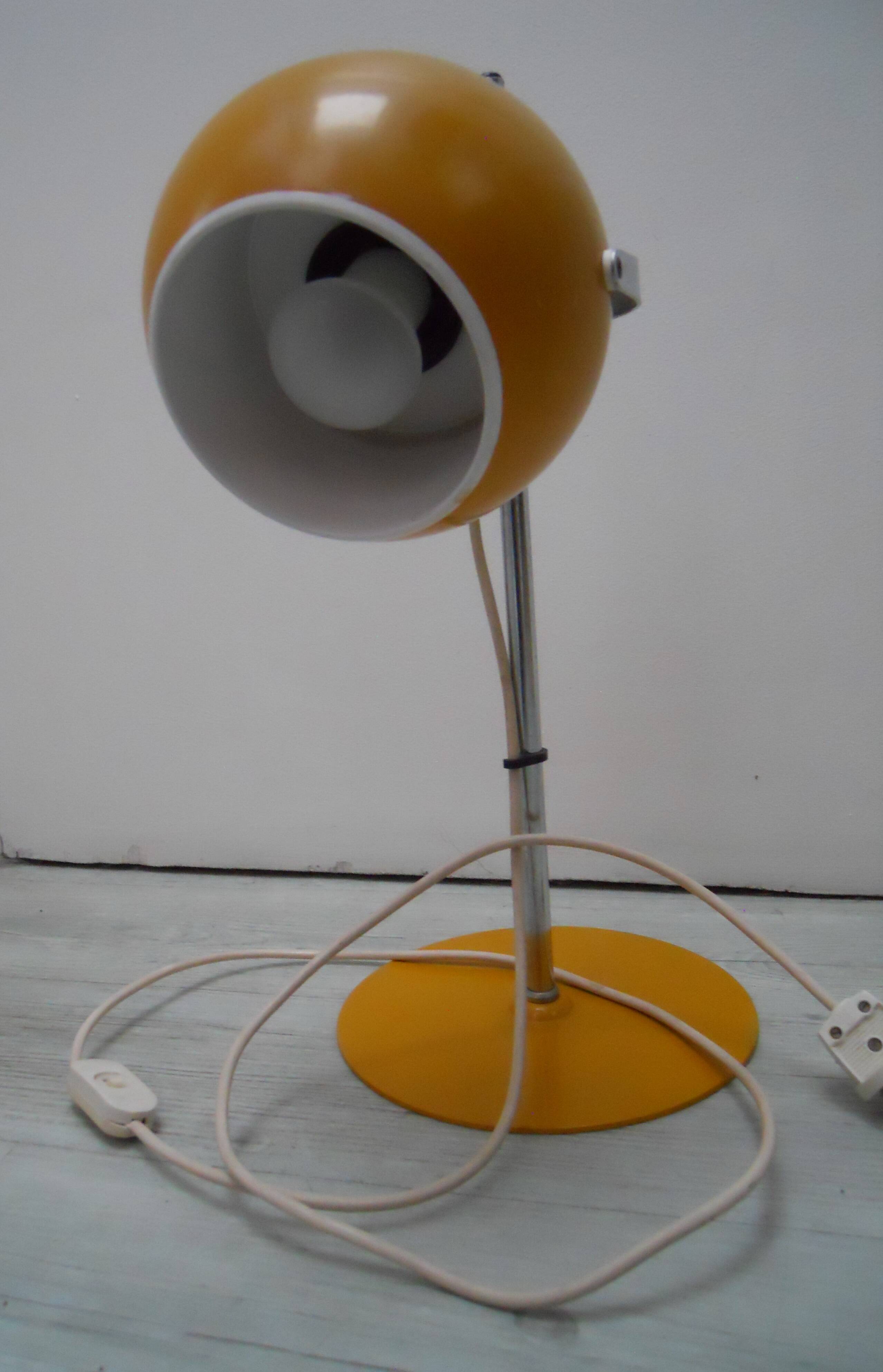 Orange yellow eye ball lamp