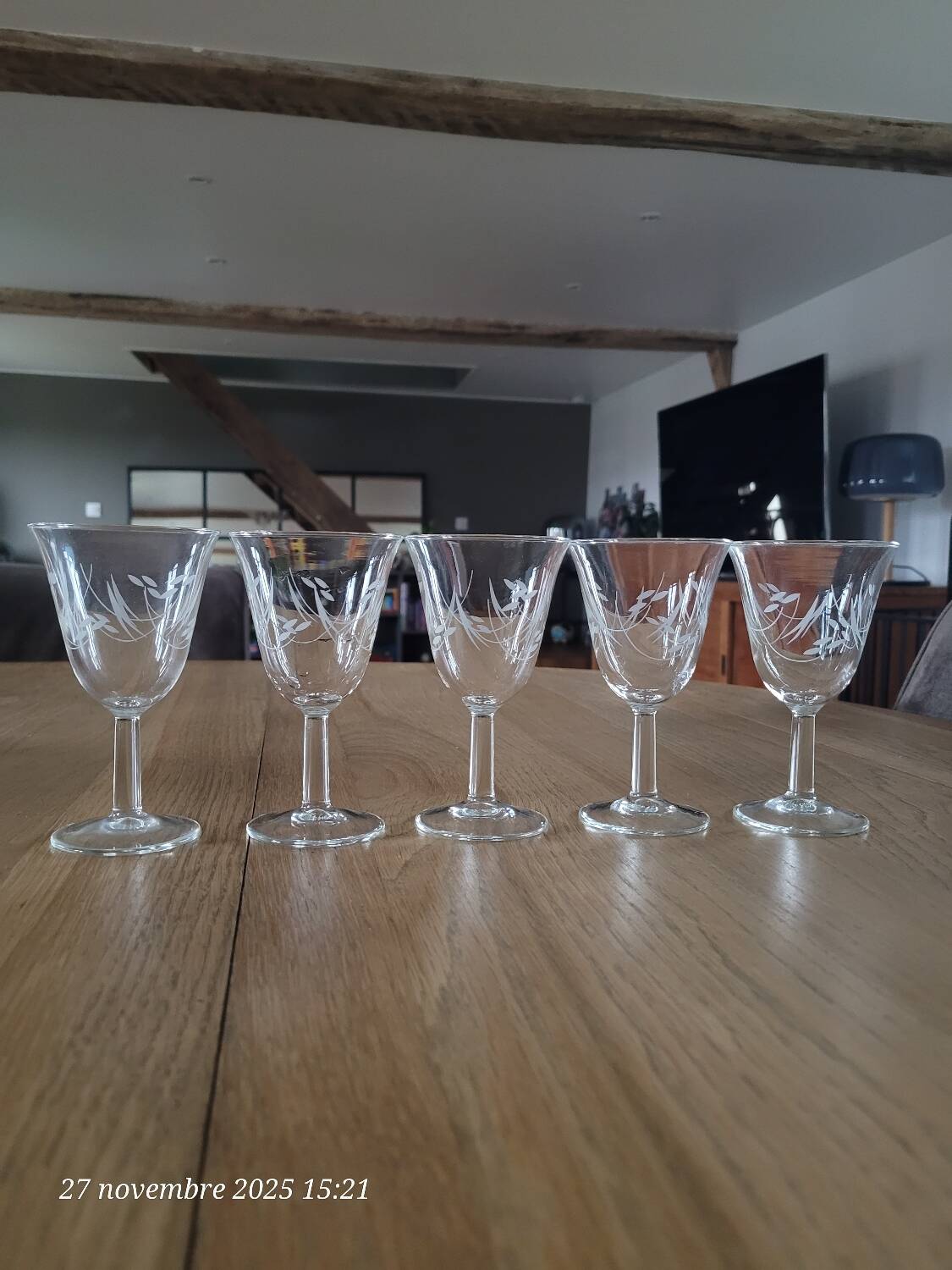 6 verres à vin vintage
