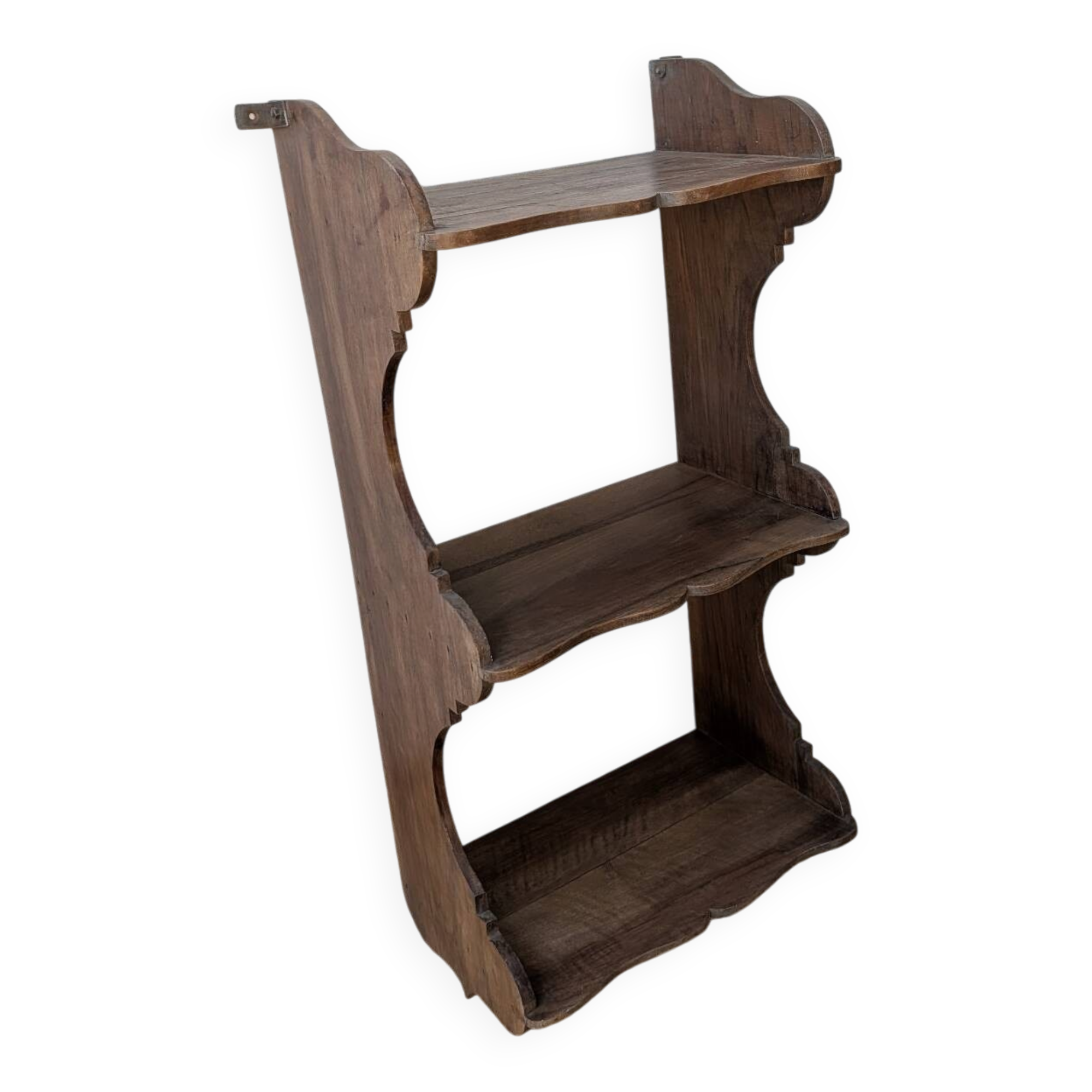 Art Deco walnut wall shelf 1930