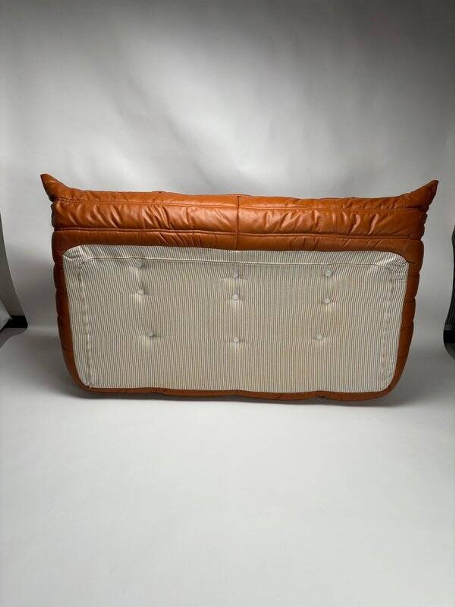 Togo Leather 3-Seaters Sofa attributed to Michel Ducaroy for Ligne Roset, 1992