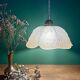 Vintage pendant light with frosted glass lampshade