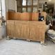 Large row of solid oak loom sliding doors