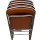 4 folding chairs chromed metal and Skaï fawn 1970