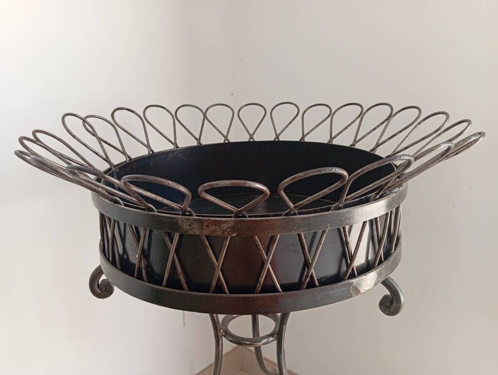 Pair of wrought iron planters