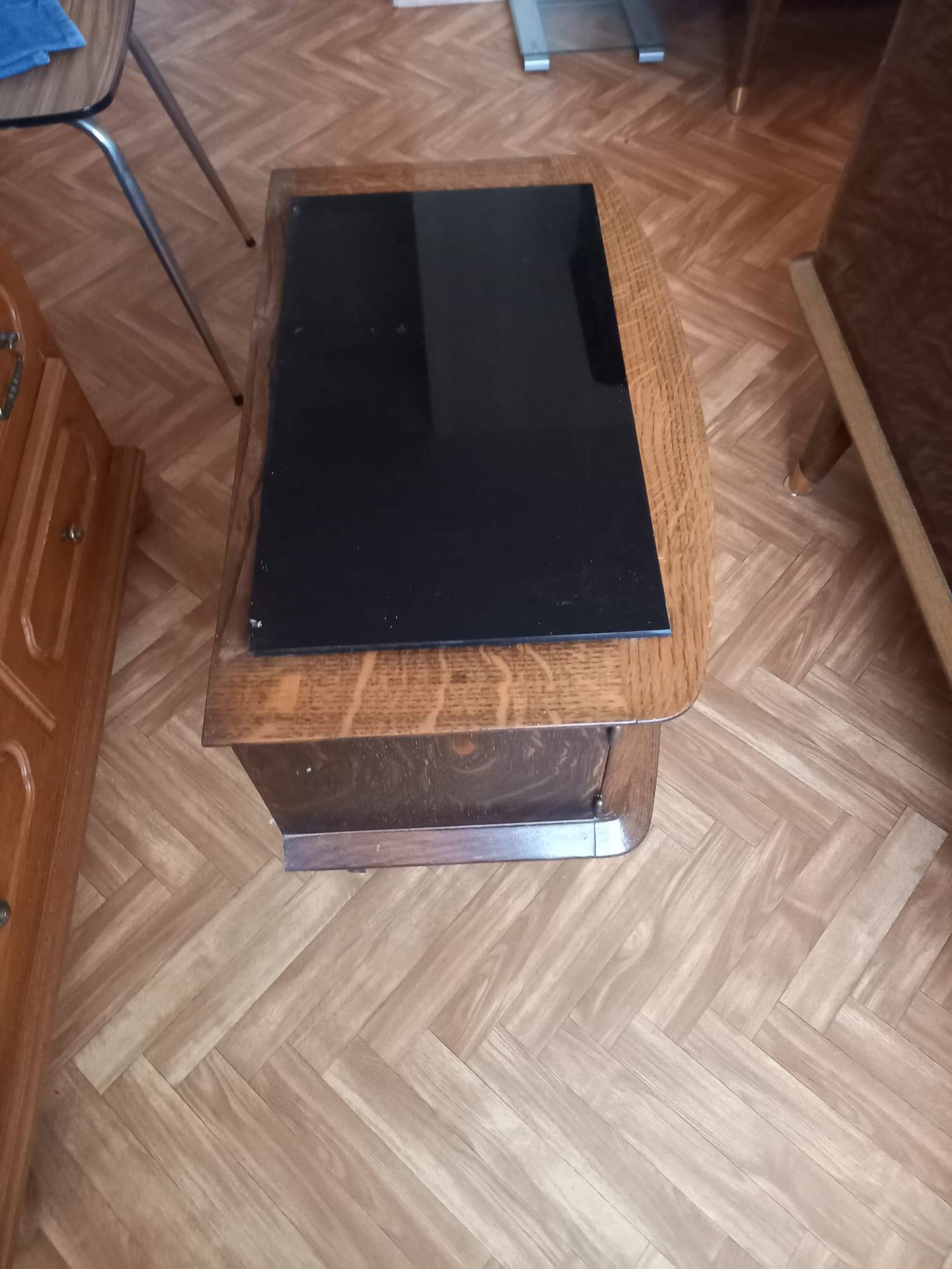 1950s bedside table with marble