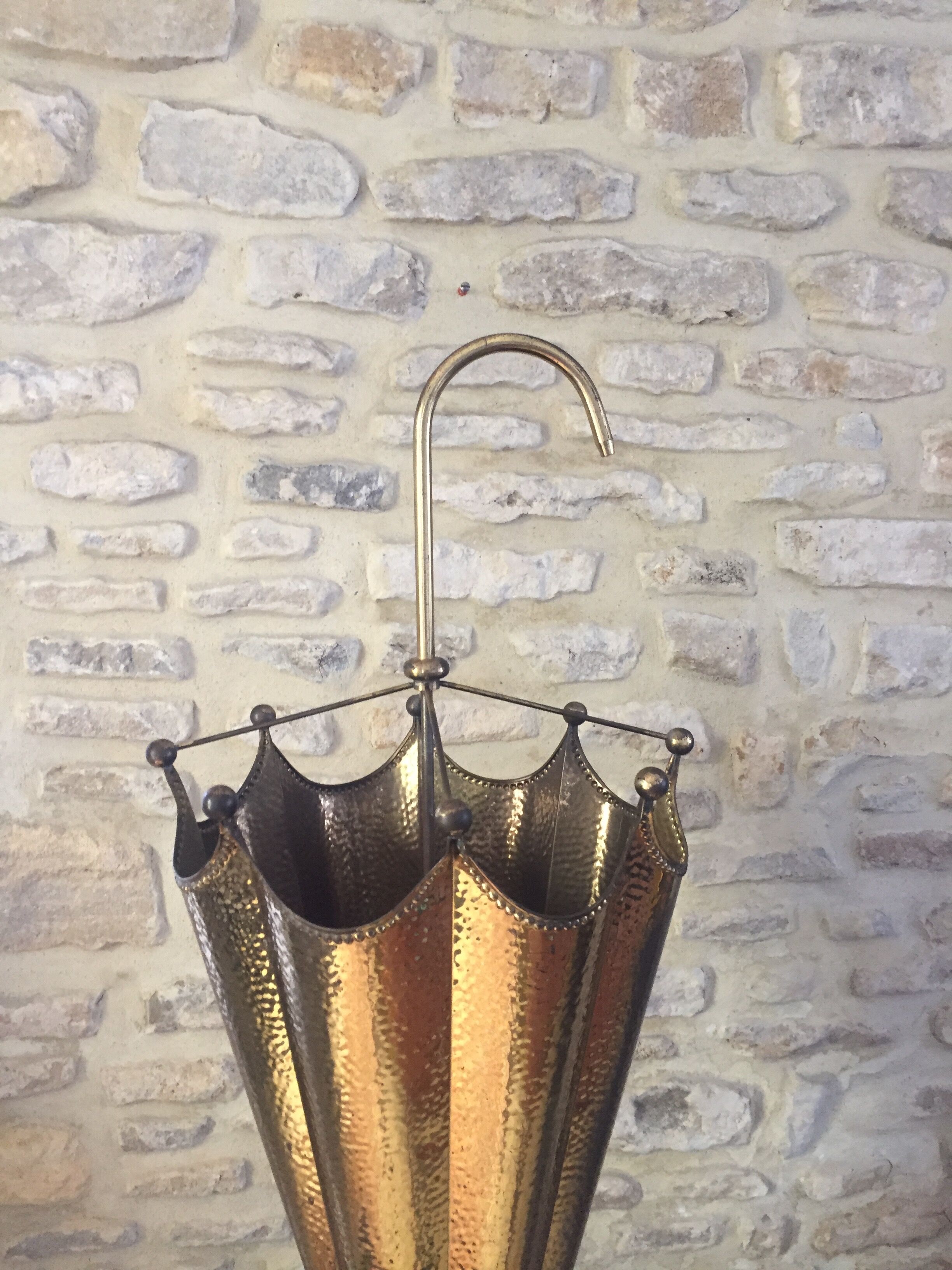 Vintage brass umbrella holder