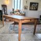Table de ferme en chêne massif 200x100 avec sa rallonge de 60x100