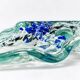 Grand centre de table en verre fusionné – pièce sculpturale abstraite