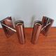 Pair of tubular double-light wall lights in chrome-plated metal, 1970s