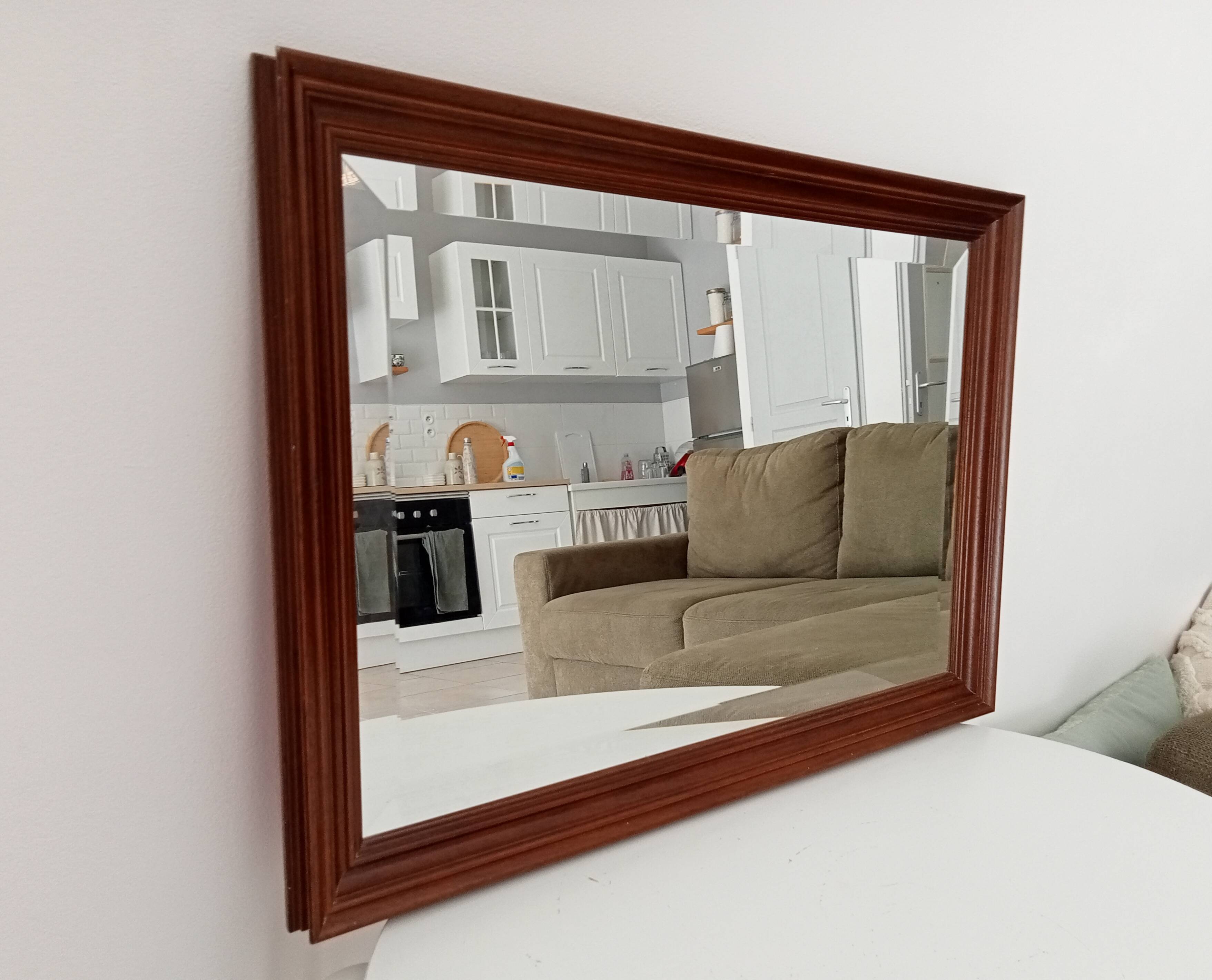 Vintage Italian mirror, beveled glass, 1960s