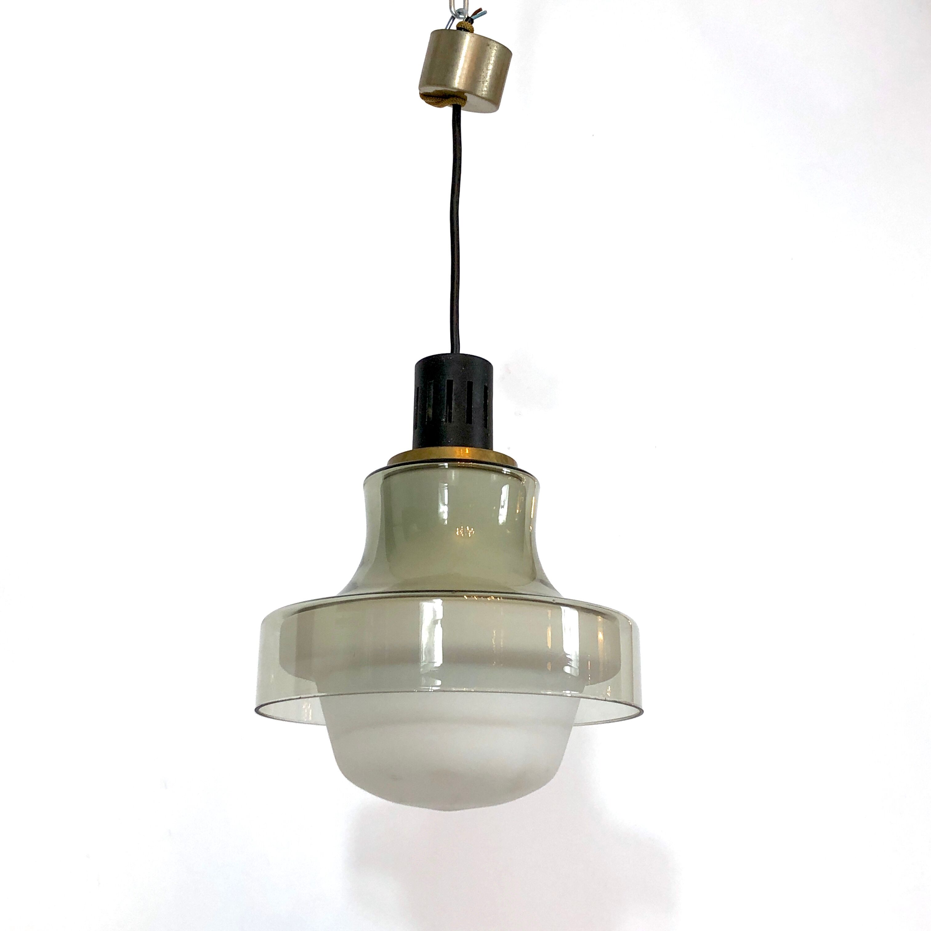 Mid-century brass pendant lamp from 50s Stilnovo