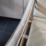 White leather safari armchair