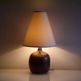 Vintage turned stoneware lamp
