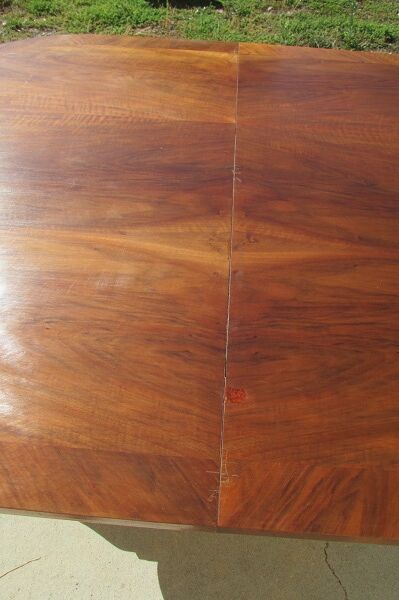 Art Deco oval table, 4 extensions, up to 18 people