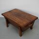 Table basse en pin rustique, style ferme français du début du 20e siècle
