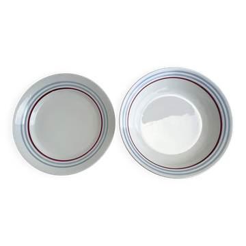 Moulin des Loups modèle Stanislas – plat creux et assiette plate
