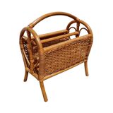 Rattan magazine rack