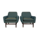 Italian Mid-century wood modern armchairs from 60s