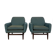 Italian Mid-century wood modern armchairs from 60s
