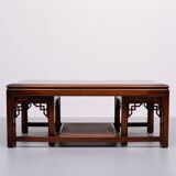 Drexel Chippendale Coffee table and 2 insert Tables 1970s