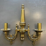 Pair of Art Deco gilt bronze wall sconces