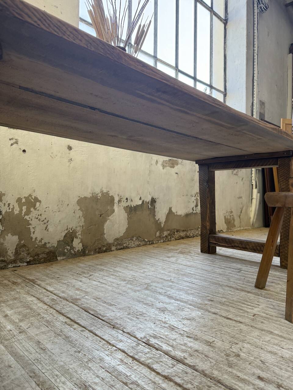 1950s pine farmhouse table 220cm