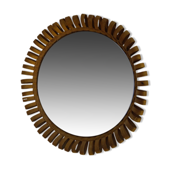 Small rattan mirror from the 60s