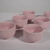 Mid-Century Vintage Tea Set Pastel Pink Porcelain Teapot & Cups, 1960s