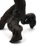 Brutalist tripod wooden lamp, 1970s