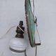 Antique oil wall lamp – Sun mirror and white opaline