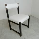 Set of 8 brutalist dining chairs by Emiel Veranneman for Decoene, 1970s