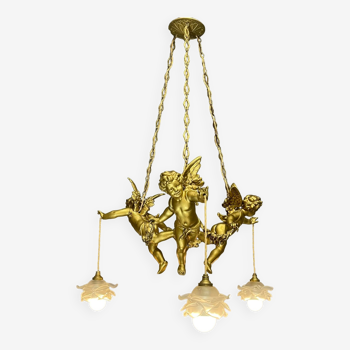 Chandelier angels, cherubs old art deco 1930