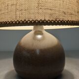Lampe boule en terre cuite vernissée, France vers 1970