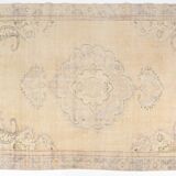 Floral Oushak Vintage Area Carpet