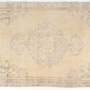Tapis d'aire vintage Oushak floral