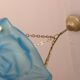 Suspension in blue glass paste signed Degué / art deco style