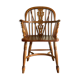 Mid century solid oak lyre-back elbow chair beautiful wood grain