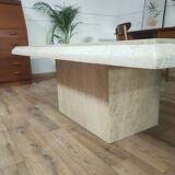 Travertine coffee table