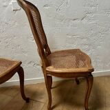 Set of 4 caned chairs