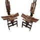 Italian Sculptural Wooden Chairs Sono by Anacleto Spazzapan, 1980s, Set of Two