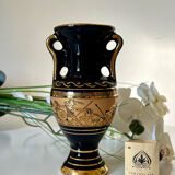 Vase grec plaqué or 24k