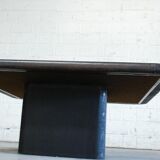 Coffee table mirror tray and leather